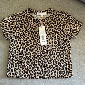 NWT GB Girls leopard top